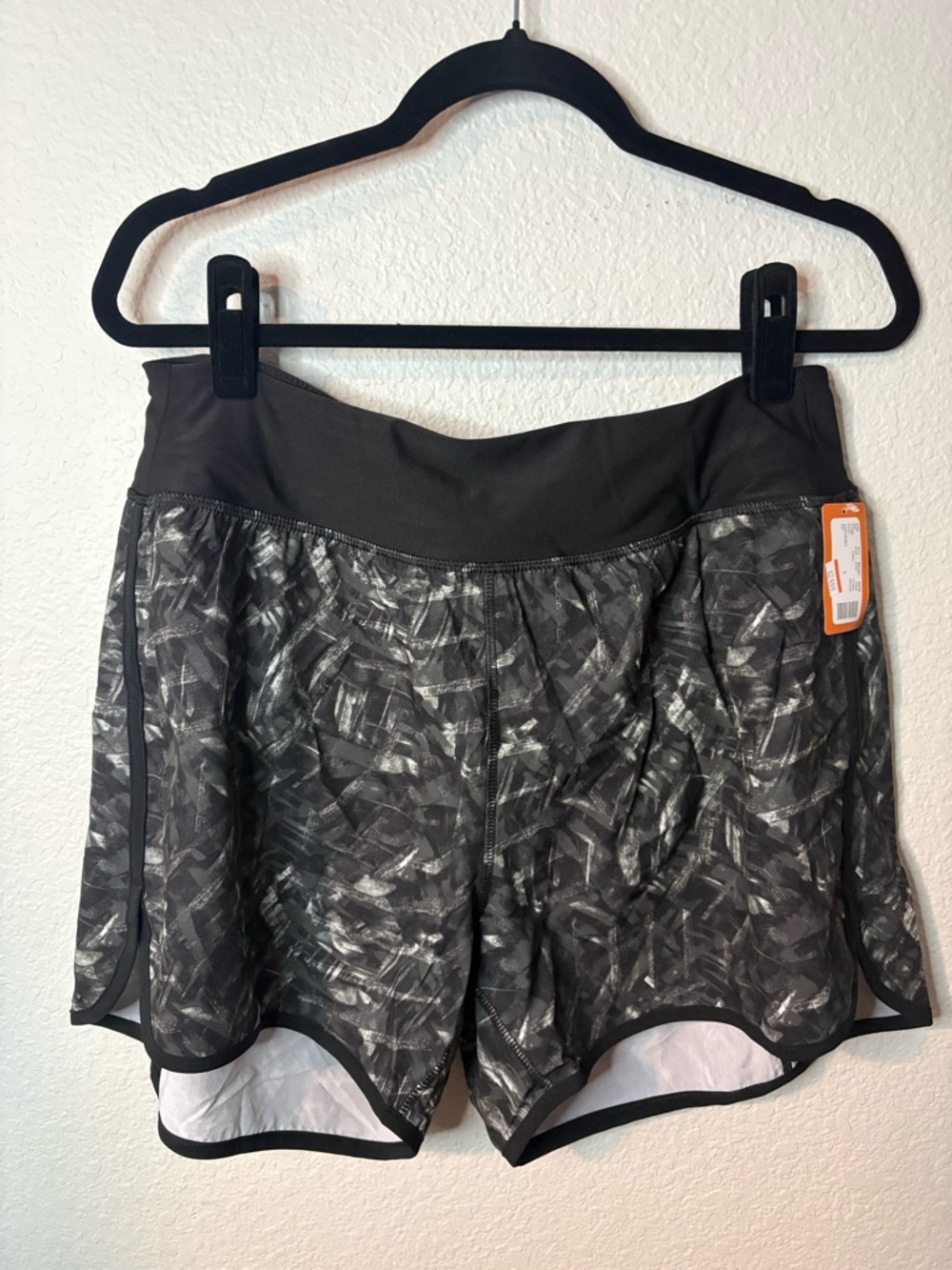 Maurices Black & Gray Patterned Athletic Shorts